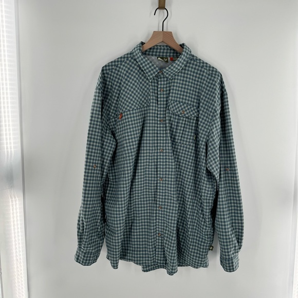 Howler Brothers Matagorda Button Front Fishing Vented Plaid Men's Shirt Size XXL - Picture 1 of 8